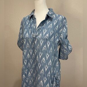EUC VELVET HEART ANTHROPOLOGIE Chambray Shirt Dress